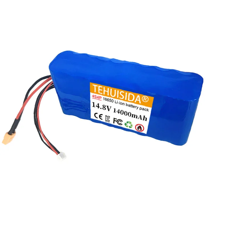 14.8 فولت 14000 مللي أمبير 18650 4S4P بطارية ليثيوم أيون قابلة للشحن مناسبة للطائرات بدون طيار متعددة الدوار بطارية احتياطية XT60 + 5P التوصيل