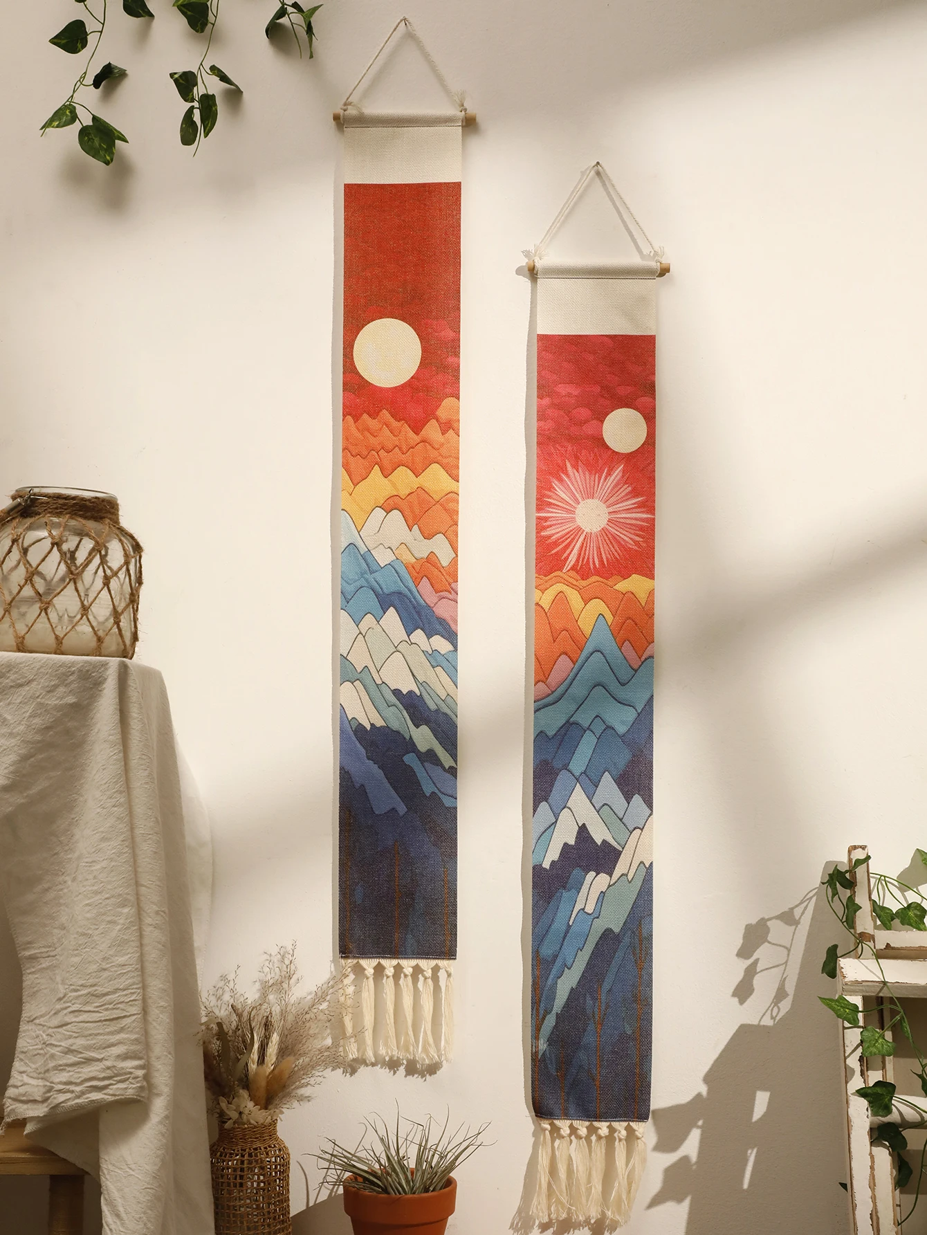 Multiple Styles Sunrise And Sunset Tapestry Boho Moon Home Decoration Room Wall Decor Nordic Wall Hanging Hanging Ornaments Gift