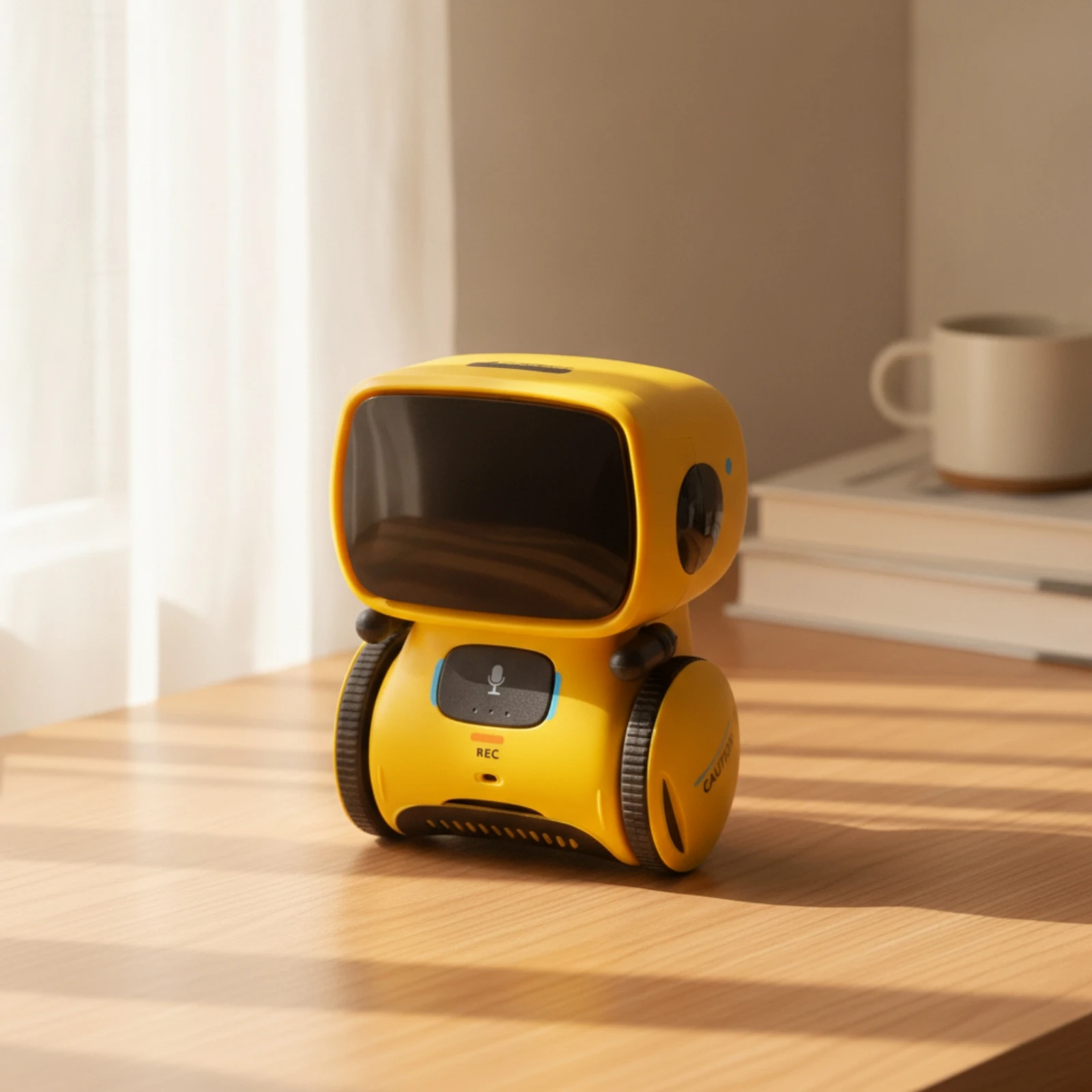 Early Education Robot Sturdy Interactive Toy Robot Safe Smooth for Toddlers, Playroom, Reading Corner
