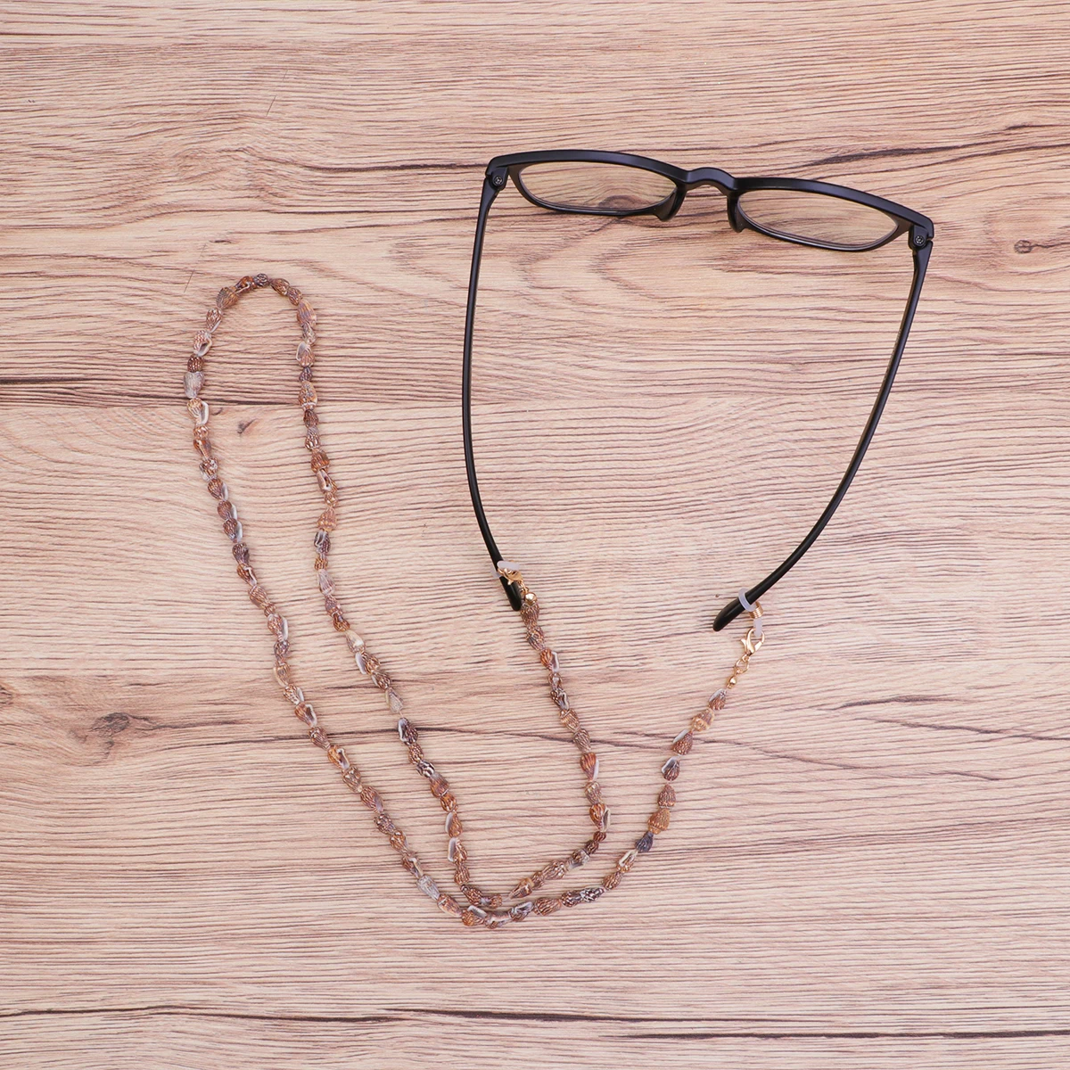 

Fashionable White Conch Shell Eyeglasses Strap Anti-Slip Glasses Chain Sunglasses Holder Sport Hiking Running Cycling Eyeglass