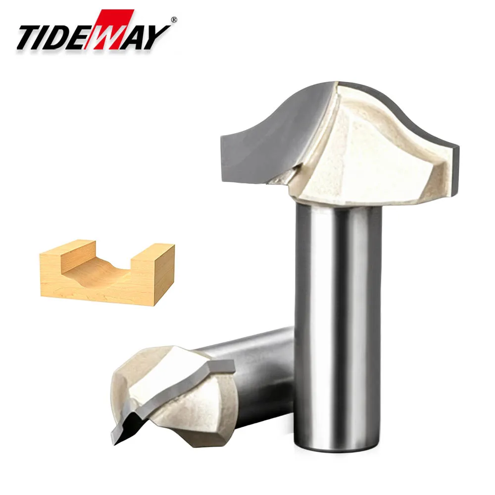 Tideway Professional Grade Woodworking Cutters CNC Tool Clearing Bit Round Bottom Line Type Trim Milling Cutter For Wood