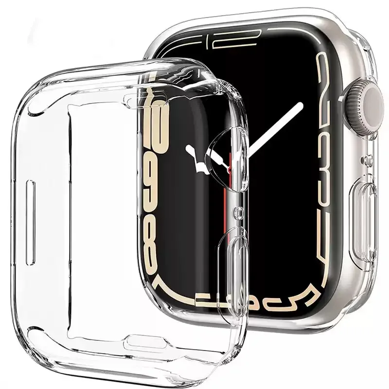 

Cover for Apple Watch Case 45mm 41mm 44mm 40mm 42mm 38mm 46 49 mm Accessories PC Protector bumper iWatch Series 8 7 SE 6 5 4 3 9