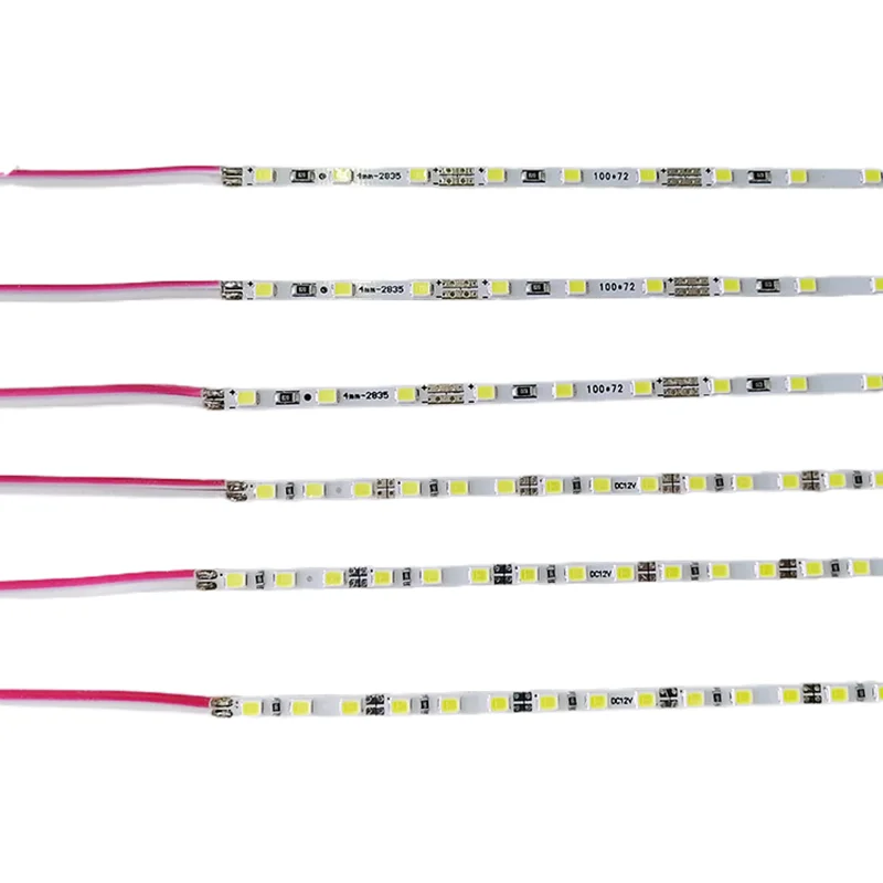 

10pcs*25cm 50cm 4mm Ultra Thin Narrow LED Hard Rigid Bar Light 12v 24v 36leds 72leds 120leds/m Cabinet Lightbox Backlight