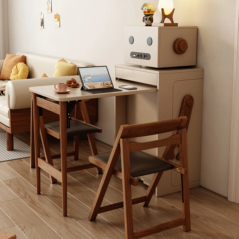 

Small Apartment Folding Telescopic Table Modern Creative Home Multi-Functional Storage Table Storage Side Cabinet