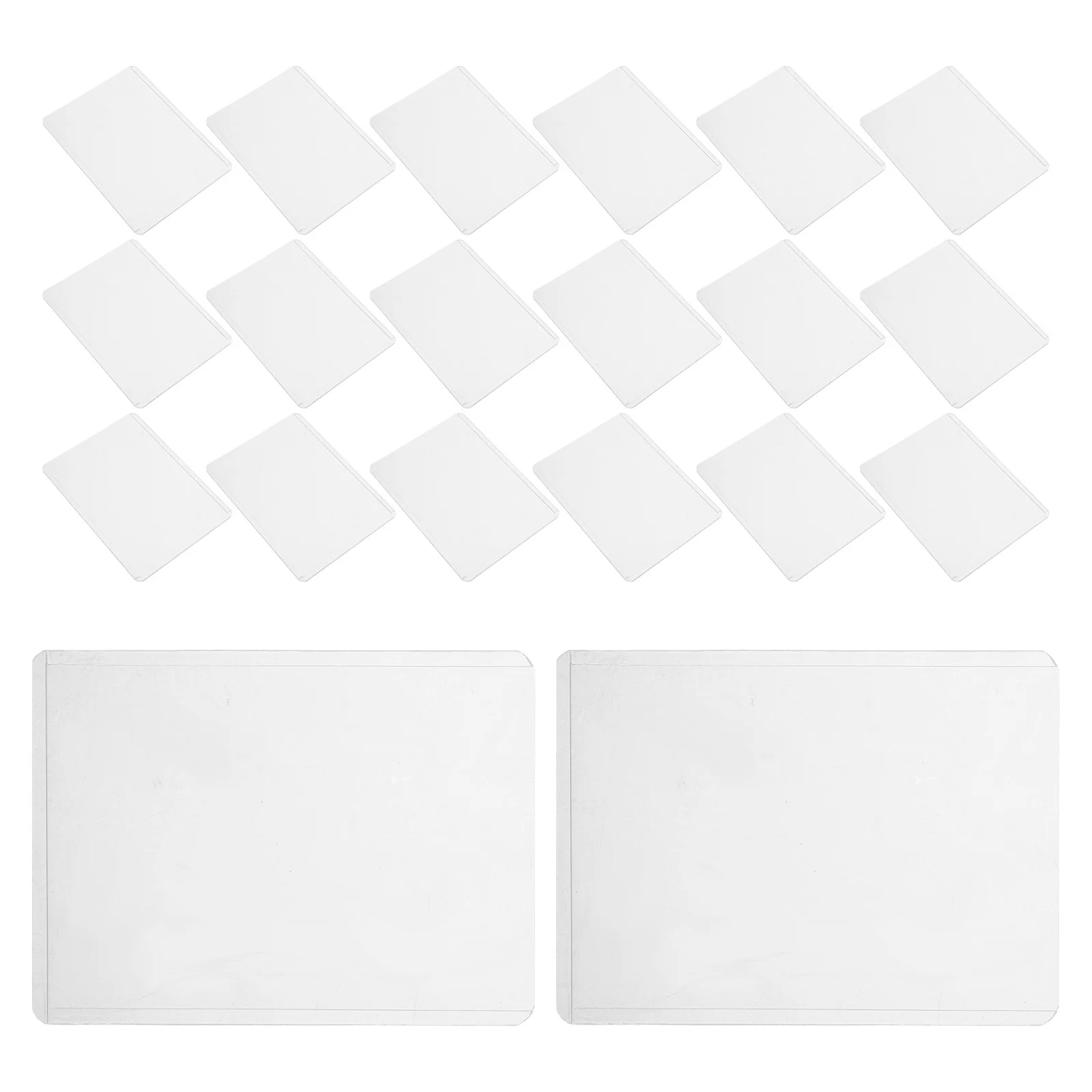 25Pcs PVC Id Card Holder Transparent Business Card Sleeve Case Badge Protector Office Badge Case Id Protector