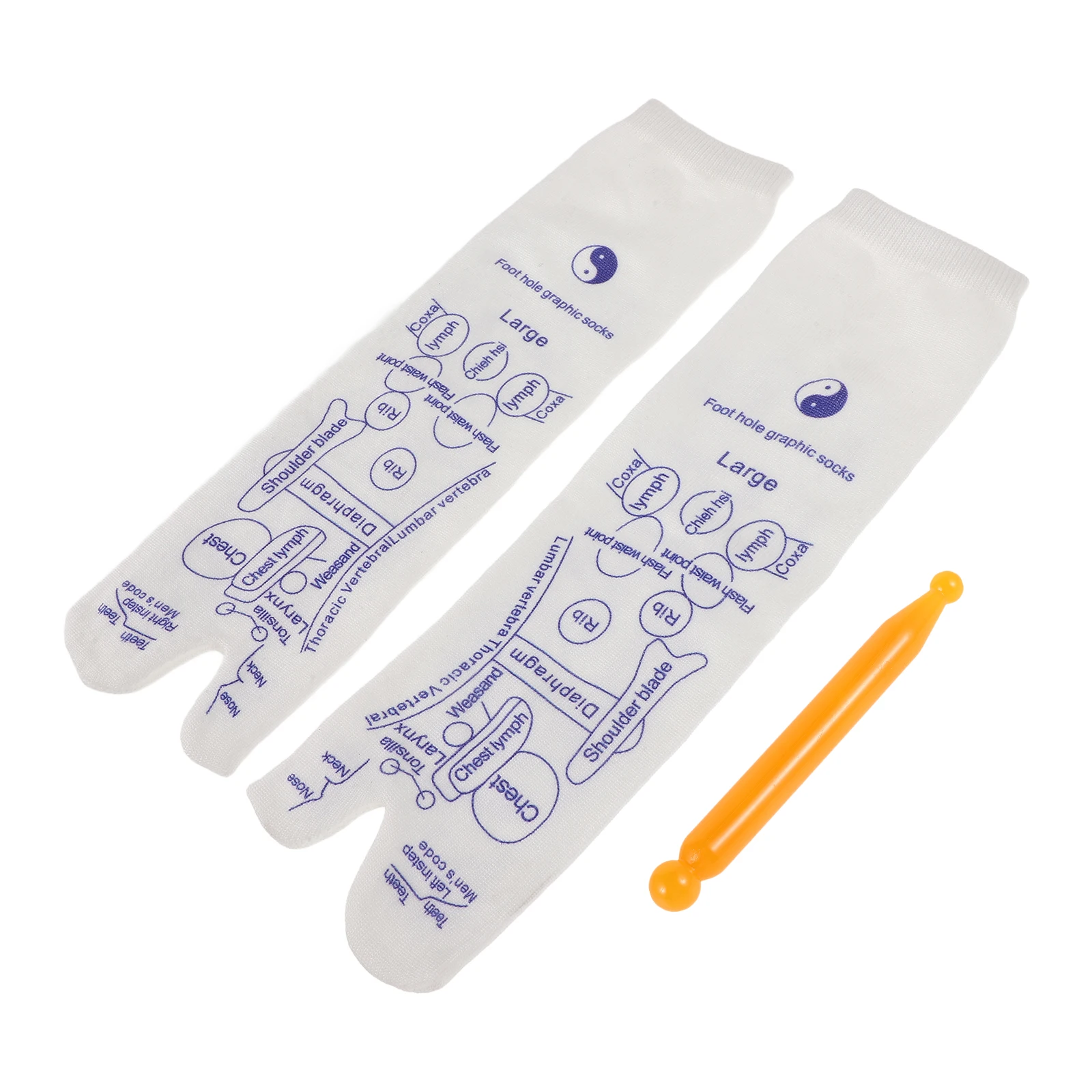 

1 set Foot Massage Elastic Acupressure Socks with Acupoint Stimulation for Plantar Fatigue Relief Durable Acupressure Massage