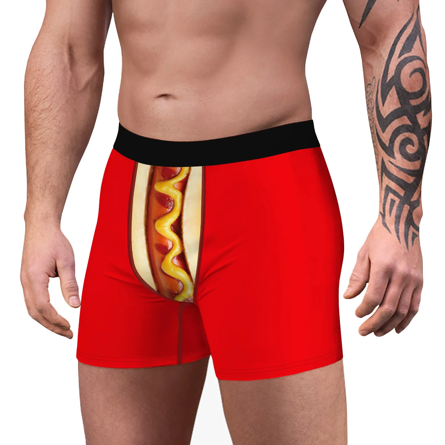 Cross border New Product Christmas 3D Digital Printing Men\'s Breathable Underwear Comfortable Underwear Flat Corner Pants