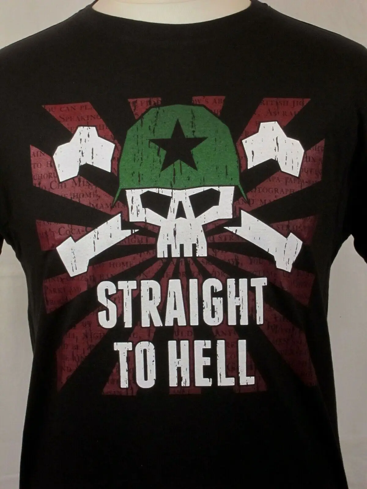 Футболка в стиле Clash Straight To Hell Combat Rock Political Distressed