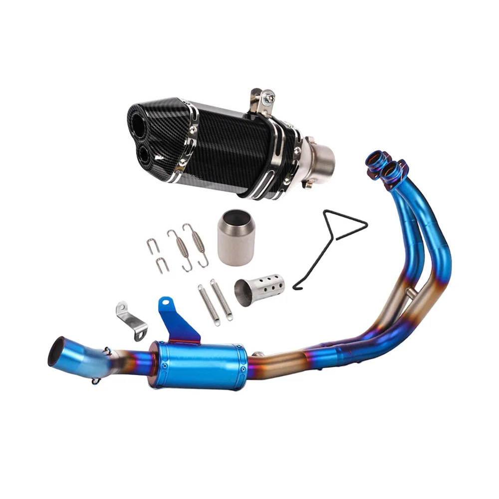 Exhaust Systems For Yamaha YZF R7 2021-2025 Bolt-on Full Exhaust Header Link Pipe Blue Muffler Exhausts Pipes