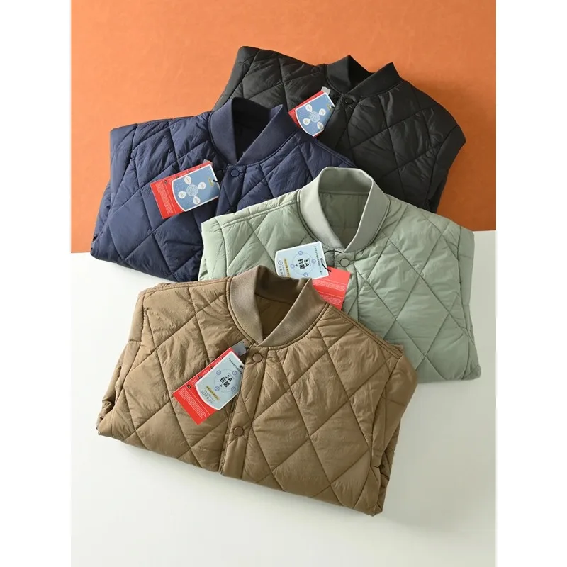 Lightweight Warm Stiched Cotton Ball Collar Winter Men Women Comfortable Windproof Cold Resistant Layering Cotton Coat