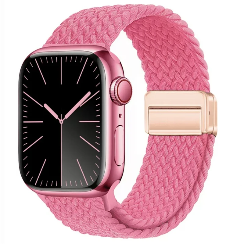 Nylon-Geflochtenes Magnetarmband für Apple Watch 49mm 45mm 44mm 42mm 41mm 40mm Armband für iWatch Ultra 2 Series 12 11 10 9 8 7 6 SE