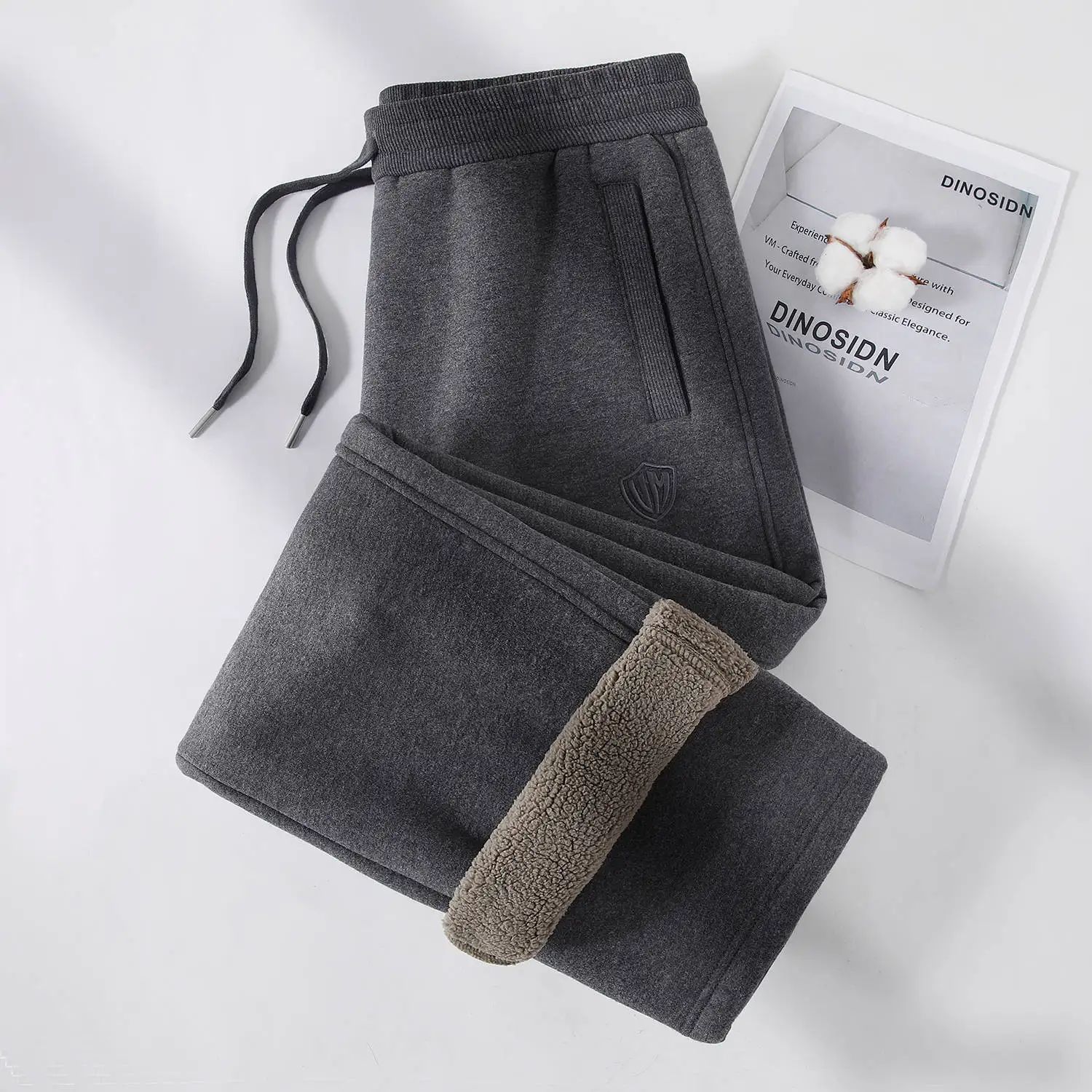 

Женские утолщенные длинные повседневные брюки свободного кроя с флисовой подкладкой, осень/зима, корейский стиль, прямые морозостойкие спортивные штаны