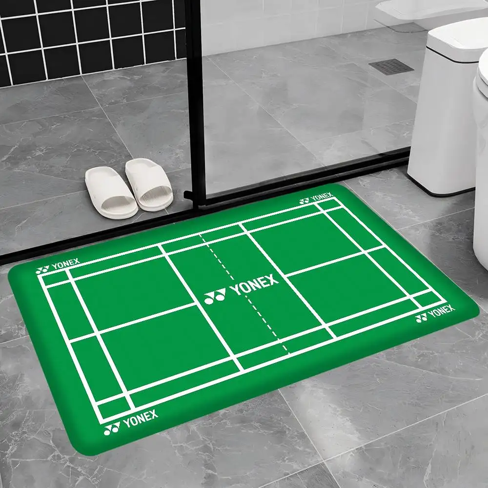 Fashion Brand Y-Yonex Logo Kitchen Mat Kids Room Bedroom Decoration Balcony Anti-Slip Doormat Living Room Alfombra