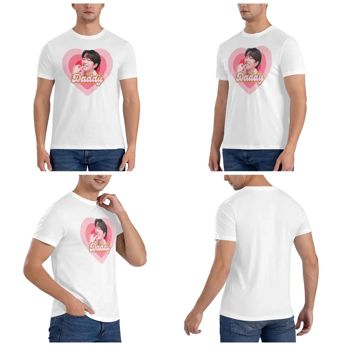 Gong Yoo Men T-Shirt Classic Plus Size T Shirts Men's O-Neck Cotton Tees Short Summer Male