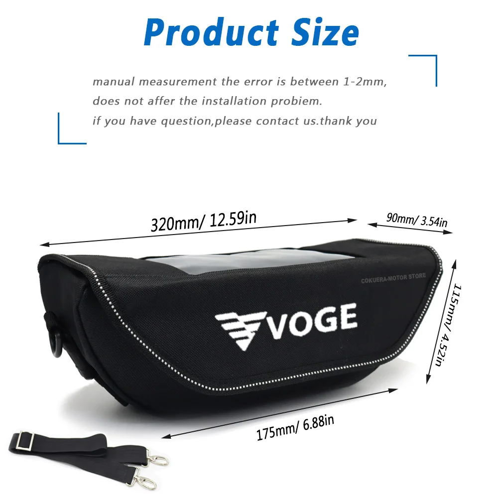 For Voge 500DS 650DS Motorcycle Accessories Handlebar bag Waterproof Bag Storage Travel Tool bag