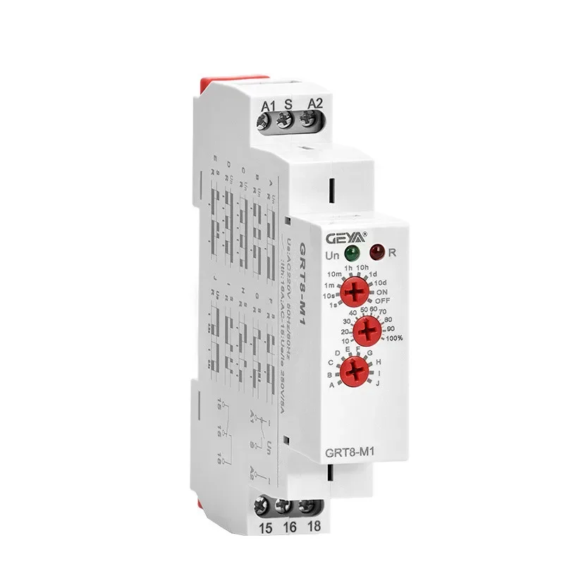 Multi Function Time Relay 16A Din Rail Type 10 Function Adjustable Timer 12V-240V AC DC