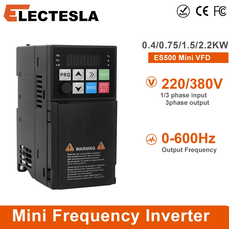 

Мини-VFD 220 В/380 В 0,4 кВт 0,75 кВт 1,5 кВт 2,2 кВт регулятор скорости двигателя с регулируемой частотой экономичный инвертор