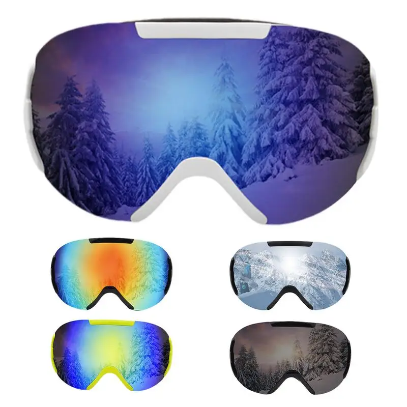 Snowboard Goggles Over Glasses Unbreakable TPU Frame PC Lenses Anti-Fog Skiing Glasses Winter Snow Sports Goggles for Men Women