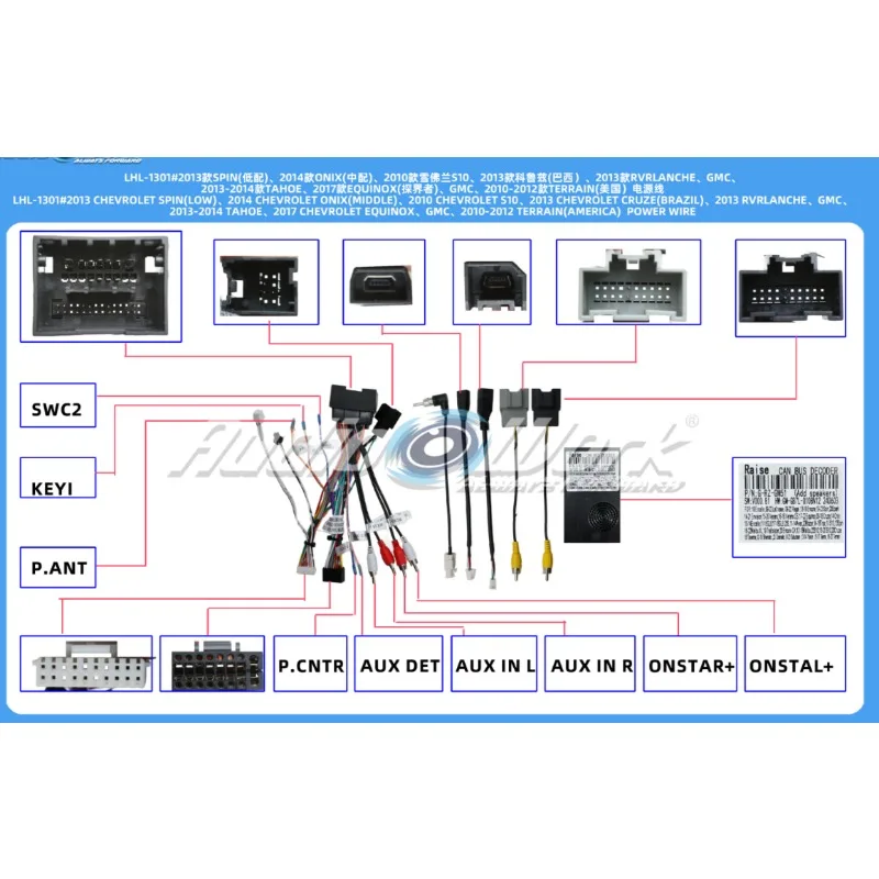 Car Radio Fascia Frame For Chevrolet Spin Onix S10 Cruze Avalanche Tahoe Equinox GMC Terrain 2010-2017 Installation Kit