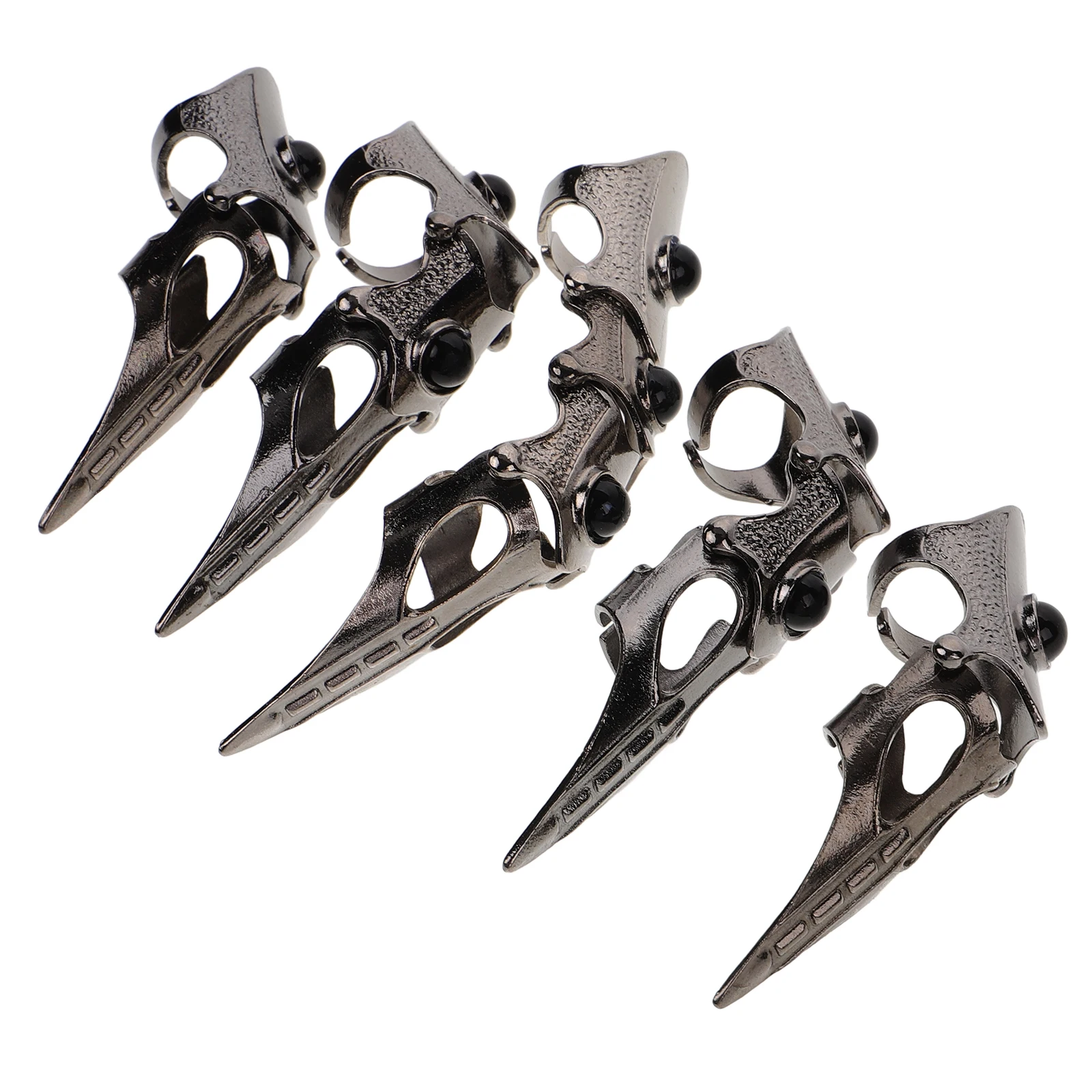 الرجعية الشرير زي الاكسسوارات خمر فنجر هالوين مجوهرات للبالغين سبيكة معدنية الشرير كامل فنجر مخلب حلقة الهيب هوب المشتركة #1