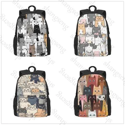 Cartoon cat pattern Backpack School Suitable for student holiday and travel backpack laptop USB Backpack