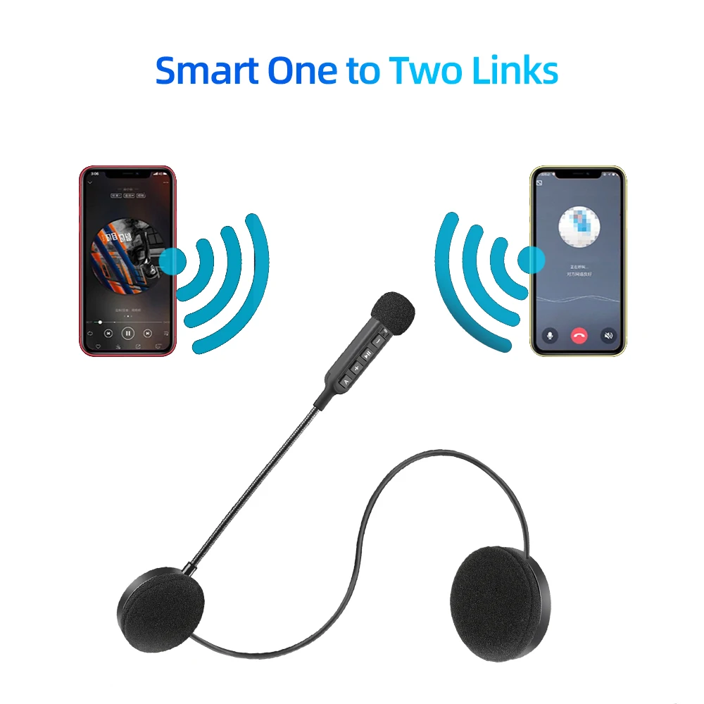 BT30 Bluetooth Motorrad Helm Headset Drahtlose BT 5,3 Reiten Freisprecheinrichtung Kopfhörer Anti-störungen Skifahren Motorrad Kopfhörer – Detail 12