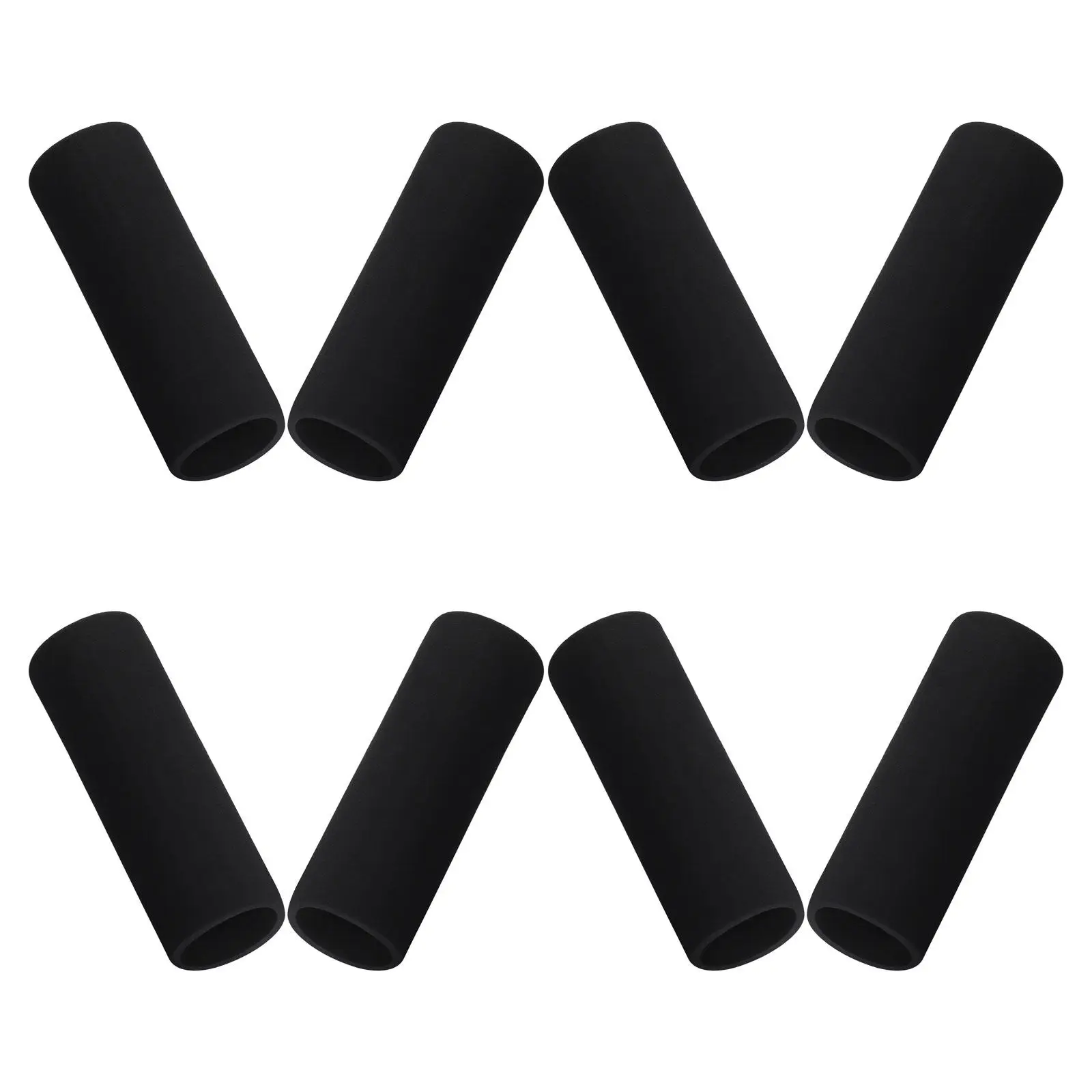 

8Pcs Walking Cane Handle Grip Covers Classic Black Cushioned Replacement Pads Soft Sponge Padded Hand Grips for Seniors Walker