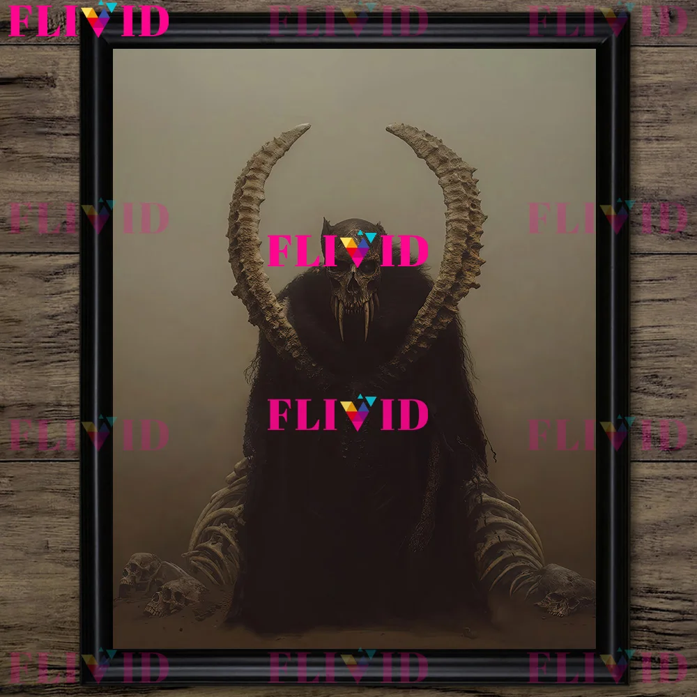 ملكة الأسود ماجيك باقان الساحرة الرسم على لوحات القماش الجدارية ، جماليات السحر ، صورة الرعب ملصق فني وطباعة ديكور المنزل