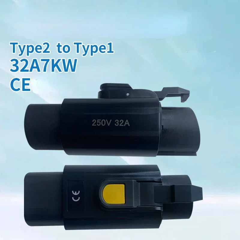 SUSUTOO EV Adapter ładowarki IEC62196 typu 2 do SAE J1772 typu 1 250V 32A typu 2 do typu 1 Adapter ładowarki AC