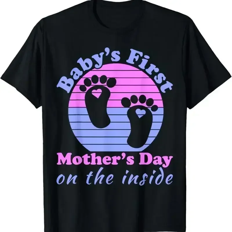 Baby'S First Mother'S Day On The Inside Pregnant Mom Mommy T Shirt