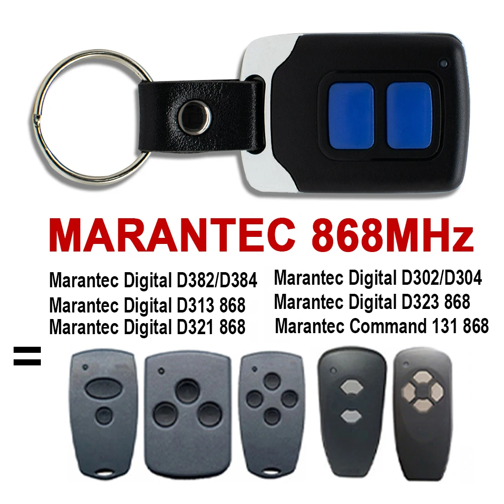 

Garage Remote Control 868MHz For MARANTEC Digital D302 D304 D313 D321 D382 Duplicator Transmitter 868.3mhz Gate Door Opener