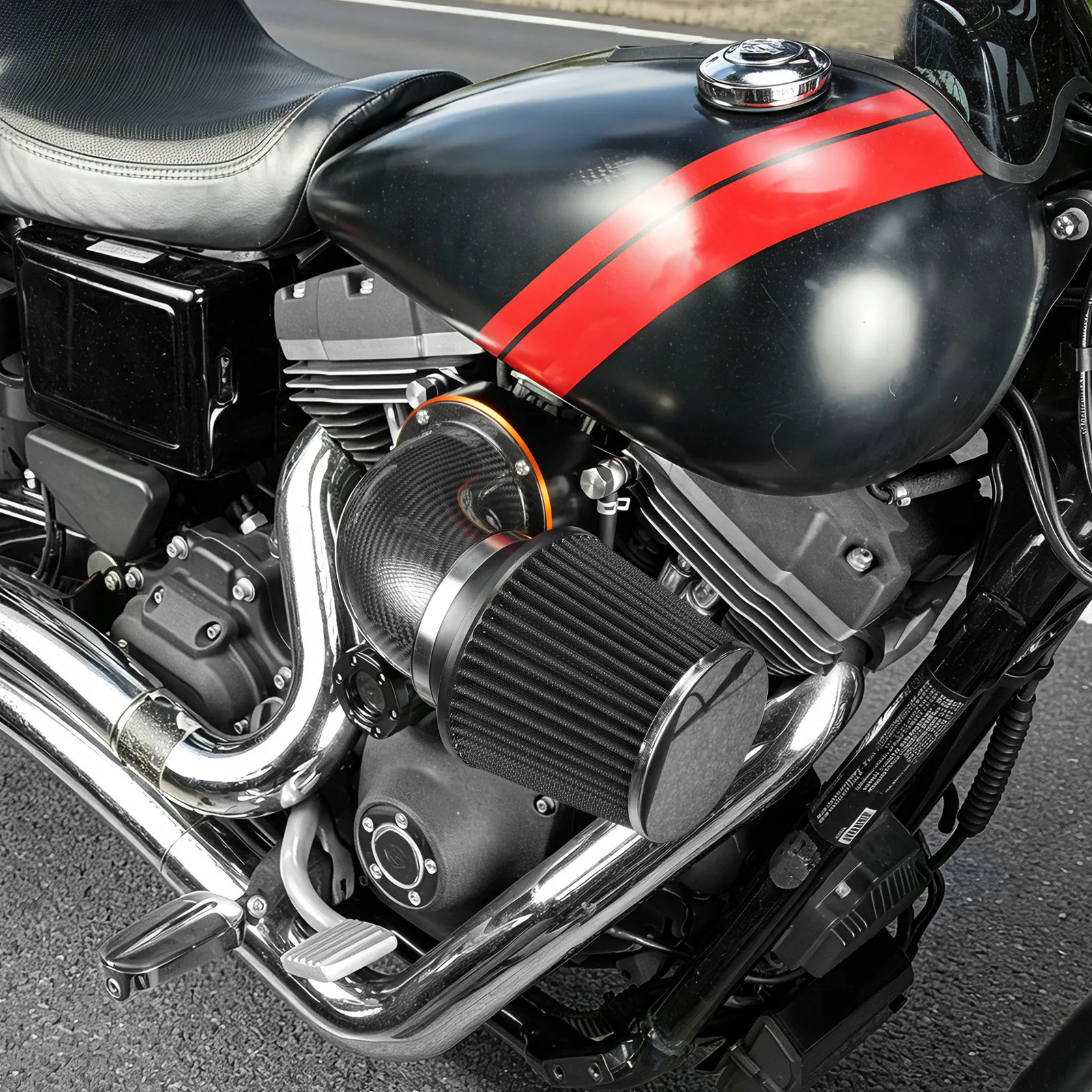 High-Flow Air Cleaner Kit For Harley Softail Breakout Heritage Slim Fat Boy 2013–2015 Road King Road Glide 2002–2007