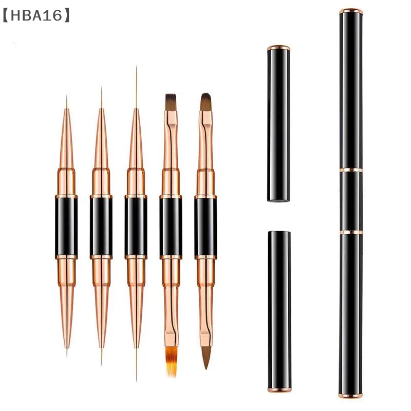 [(HBA16」 5 قطعة مزدوجة نهاية مسمار فُرش رسم بطانة التفاصيل رقيقة فرش مسمار قلم رسم ثلاثية الأبعاد مسمار الفن زينة في المنزل لتقوم بها بنفسك Manic