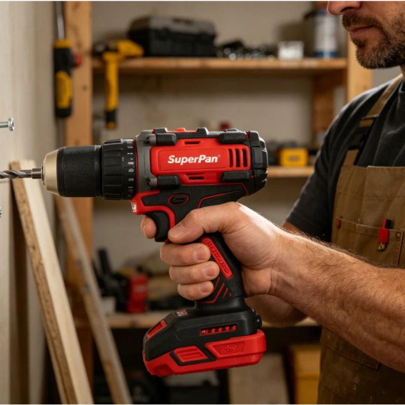 

Бесщеточная аккумуляторная дрель SuperPan 60 Нм, 0-1700 об/мин, совместимая с аккумуляторами DeWalt/Makita, без аккумулятора и зарядного устройства, для домашнего использования