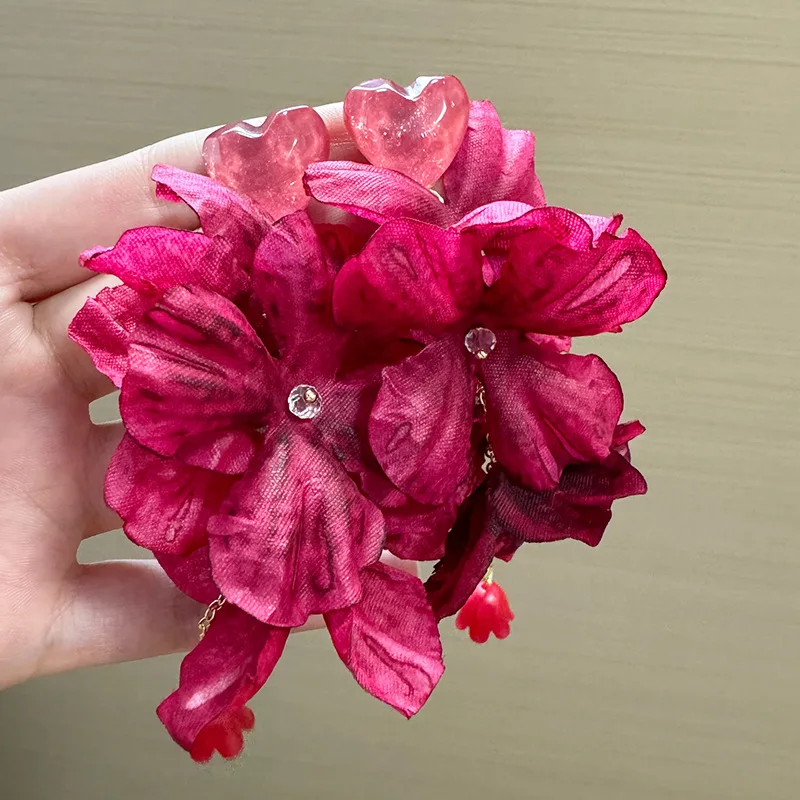 1 Pair Romantic Red Rose Earrings for Women, Trendy Dangle Earrings, Valentine's Day Gift, Dating Jewelry, Daily Wear Rose Shape