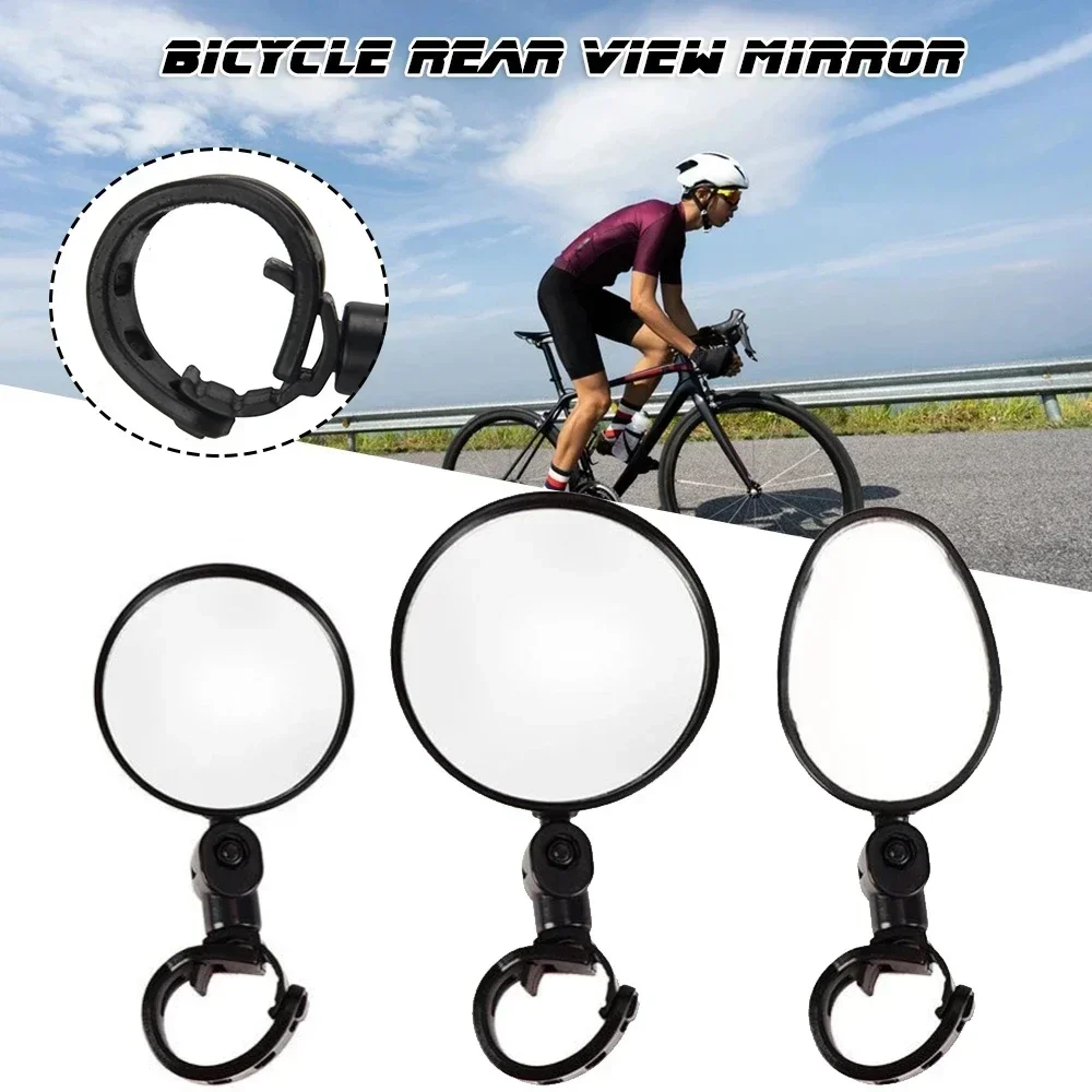 1/2PCS Universal Bicycle Rearview Mirror Adjustable Rotate Wide-Angle Cycling Handlebar Rear View Mirrors Road Bike Accessories