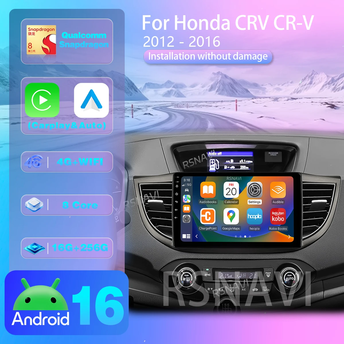 Car Dsp With Android App Control - RSNAVI Android 16 For Honda CRV