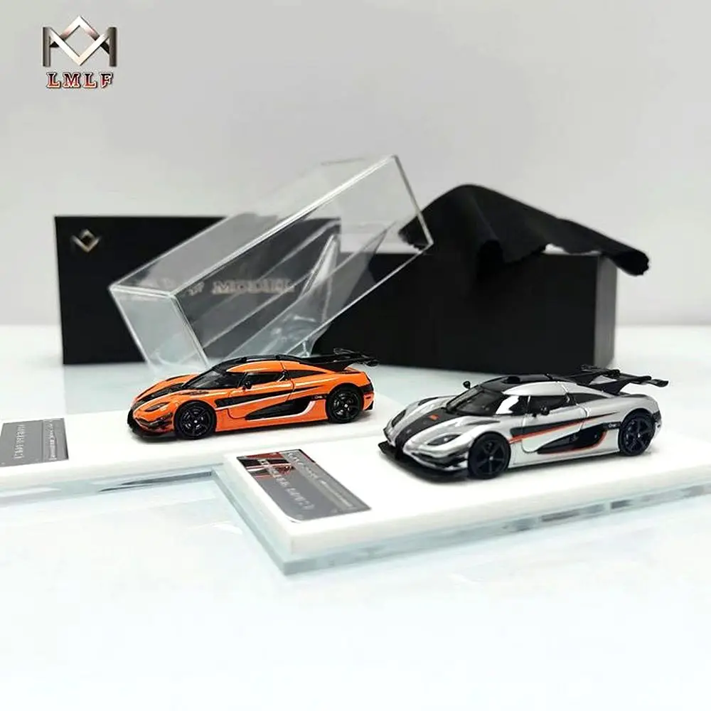 LMLF 1:64 Koenigs one1 white/silver/red color- Open Version - Alloy Car Model Collection Gift Set