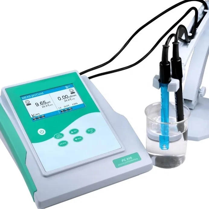 

PC910 Benchtop Multiparameter Water Quality Meter pH/Conductivity Meter Kit