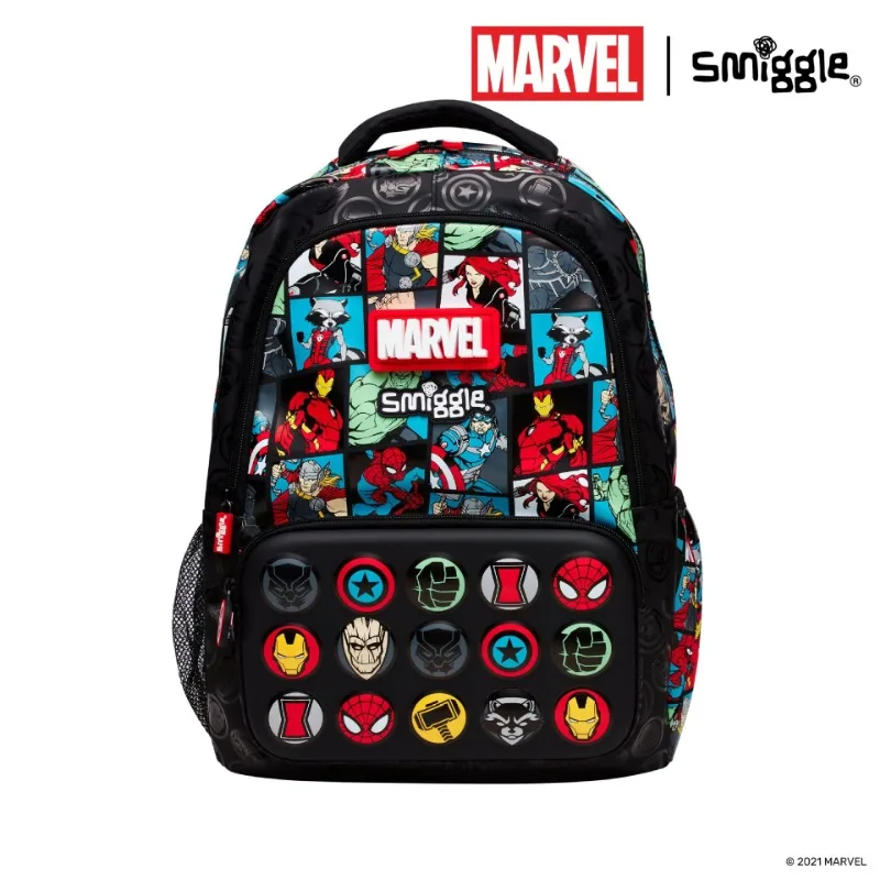 Original Australian Smiggle Backpack Marvel SpiderMan Children\'s Schoolbag 7-16 years 16 inch Waterproof Student Backpack