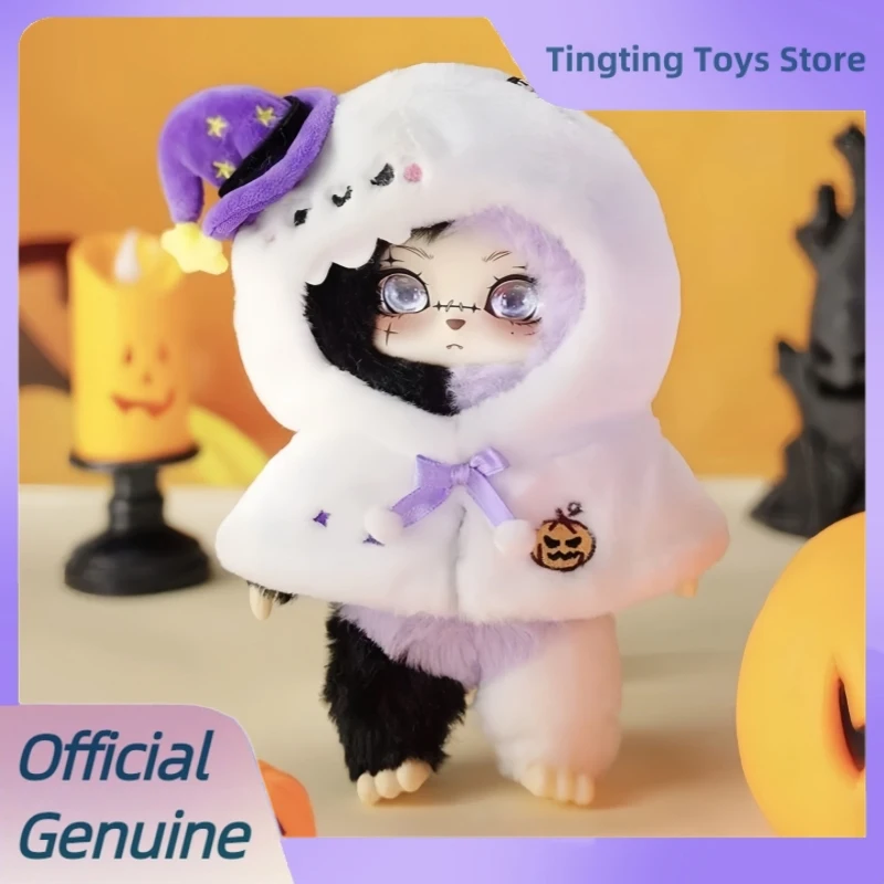 本物のロキキトリックオアトリートハロウィンシリーズブラインドボックスカワイビニールぬいぐるみペンダントフィギュア人形ミステリーボックストレンディトイズギフト