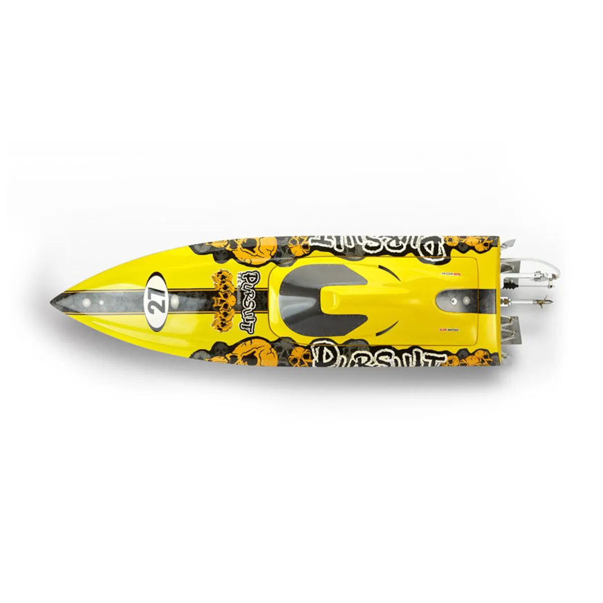 TFL Pursuit 1106 820mm Fiberglass RC Racing Boat Integrated Drive Brushless ARTR Yellow
