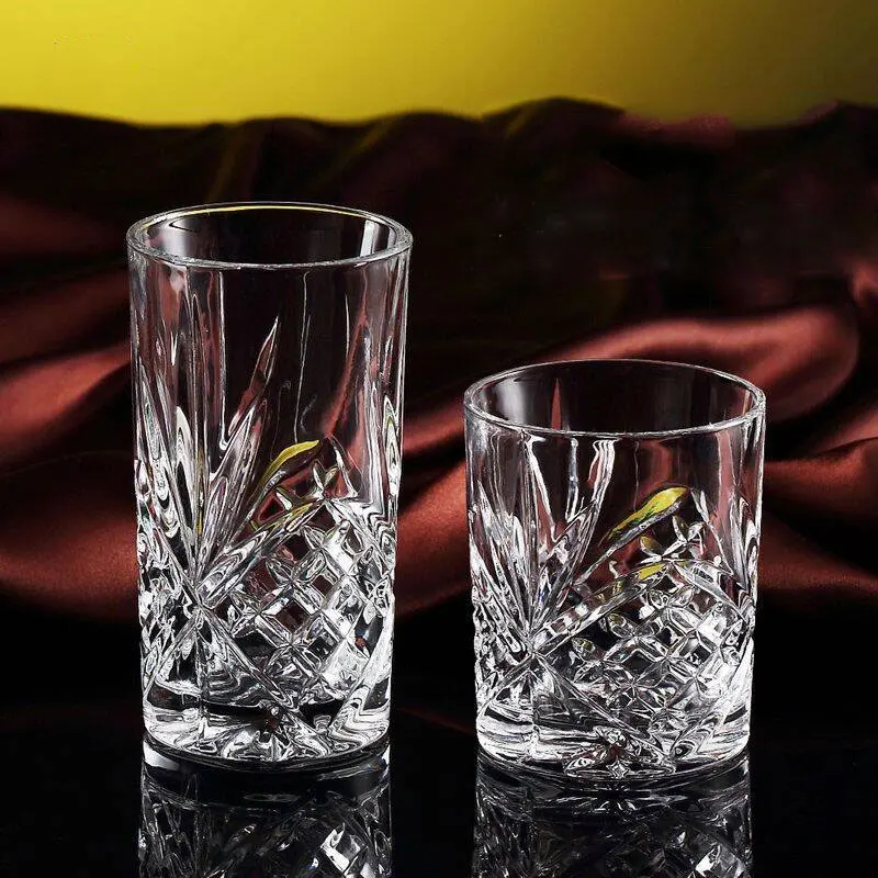Copa de Whisky Creativa de 330ml/350ml, Regalo de Año Nuevo, Copa Clásica Tallada, Elegante Copa Transparente para Vino, Ideal para Fiestas y Bares