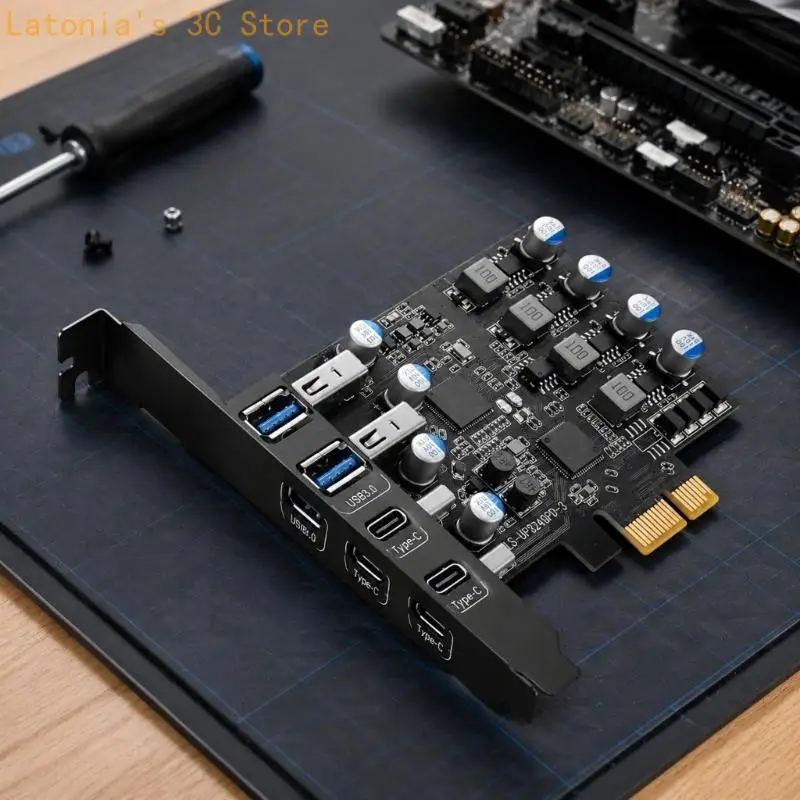 Desktop USB Expansion Card with PCIe Host Link and 4 Receptacles X3UB