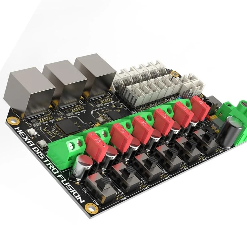 462E Hexa Distro Fusions Module For Voron Multiple Head Printer CAN2.0 Connectors