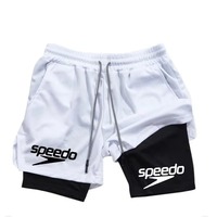 New summer 2-in-1 breathable quick-drying soft fabric men's sports and leisure shorts trendy