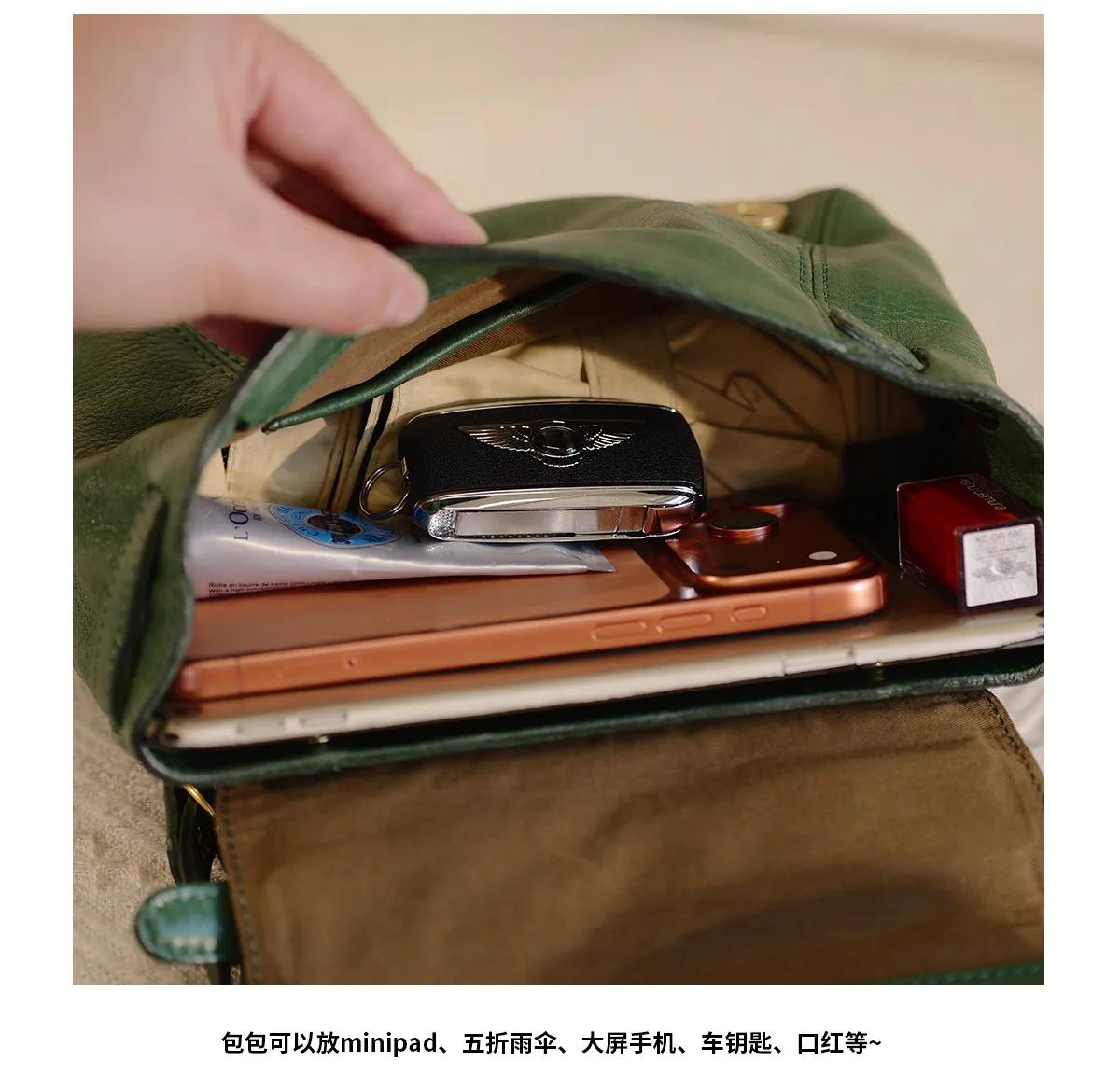 PNDME Mode Vintage handgefertigte Damen-Umhängetasche aus echtem Leder, multifunktionale Outdoor-Reisetasche, Rucksack aus Kuhleder – Detail 24