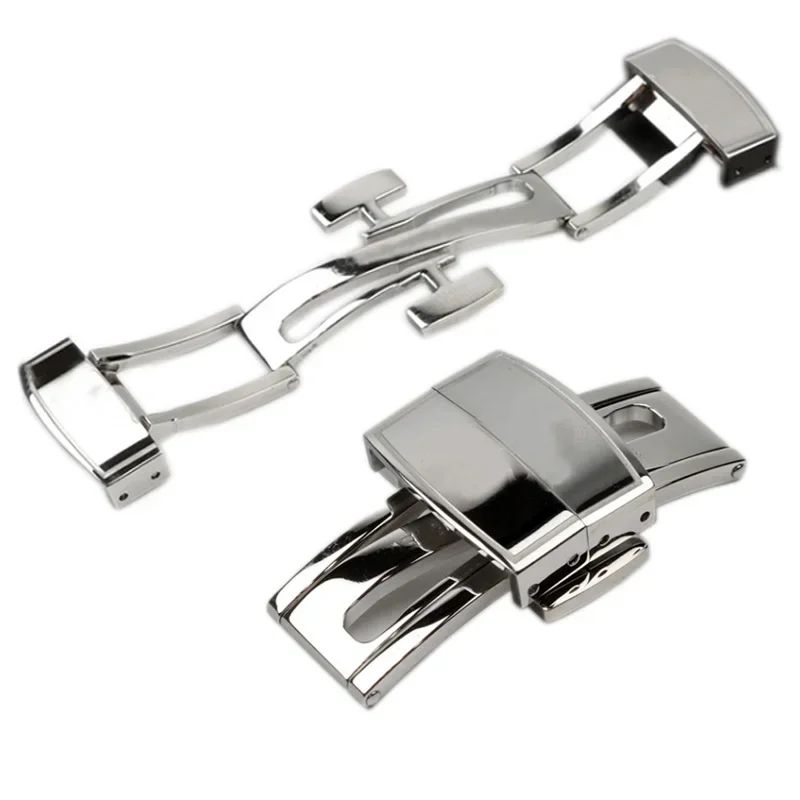 Watch buckle For Patek Philippe Silicone 5164A 5167A 5168A Aquanaut Folding Stainless Steel Folding Watch Strap Buckle 18mm