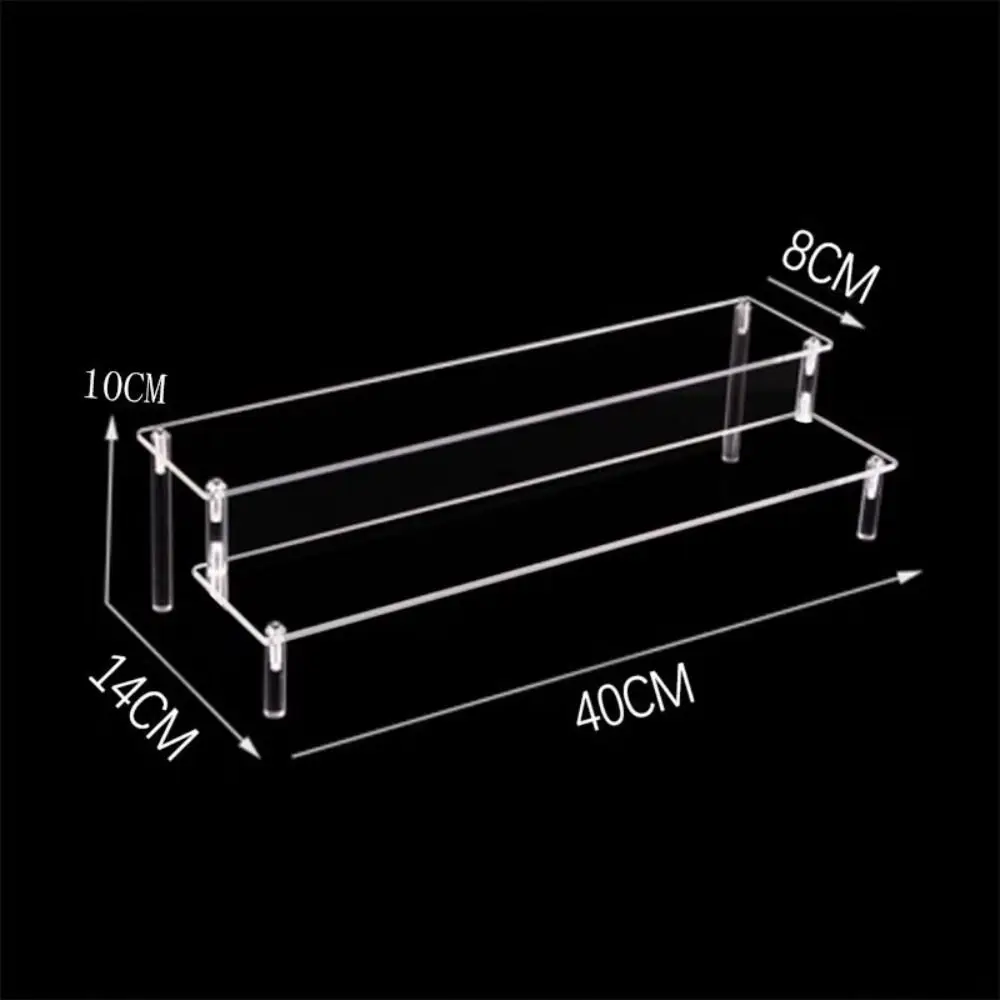 New 20/30/40CM Acrylic Display Stand Transparent Figure Display Storage Rack Makeup Acrylic Figurine Shelf