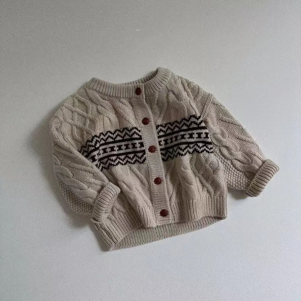 2025 خريف جديد طفل طويل الأكمام سترة معطف القطن الفتيات تنوعا سترة مشغولة من الصوف طفل سترة غير رسمية ملابس الرضع #2